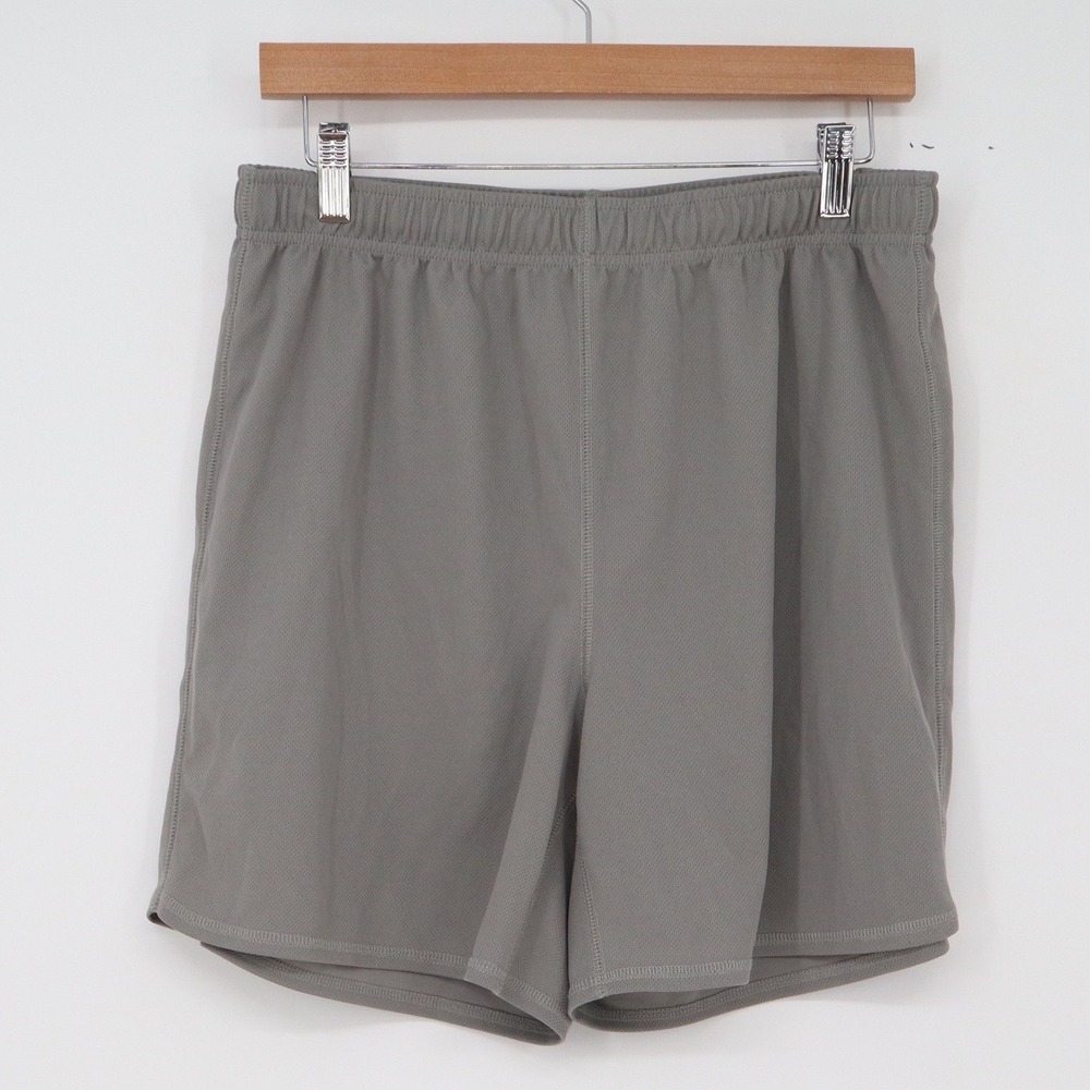 Lands End Shorts Mens M Athletic Mesh Gray Solid Sporty Excellent